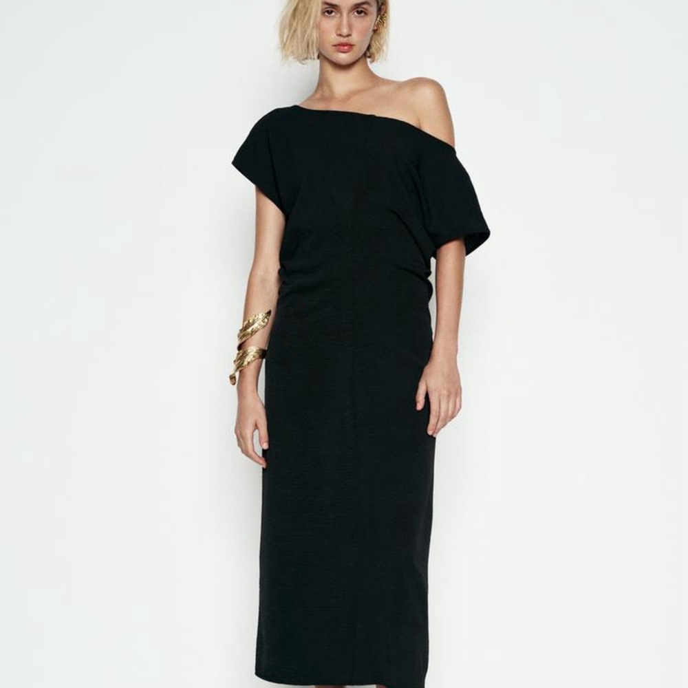 Zara Flowy Pleated Dress